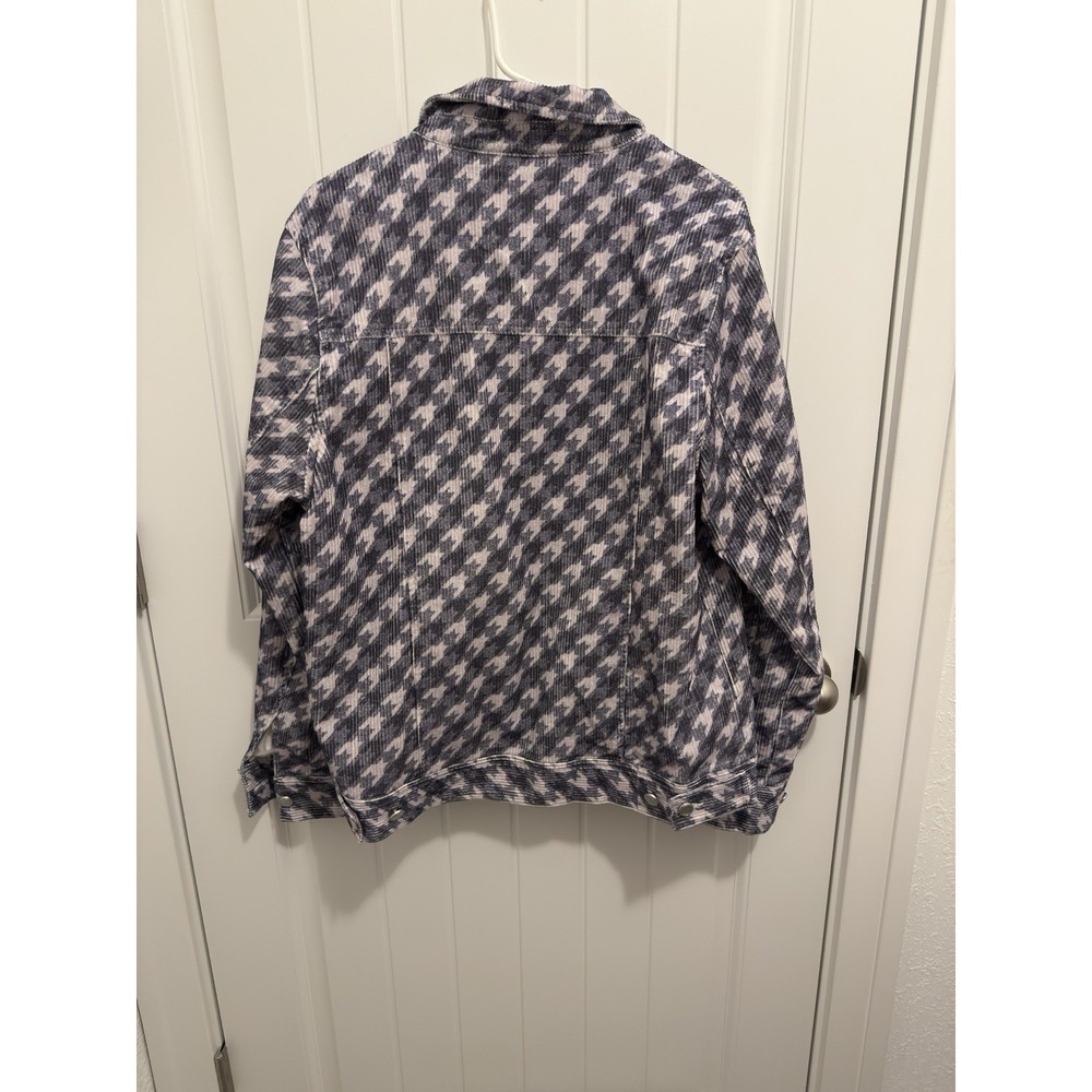 YTG Houndstooth Corduroy Trucker Jacket Women's Size‎ S - Picture 2 of 6